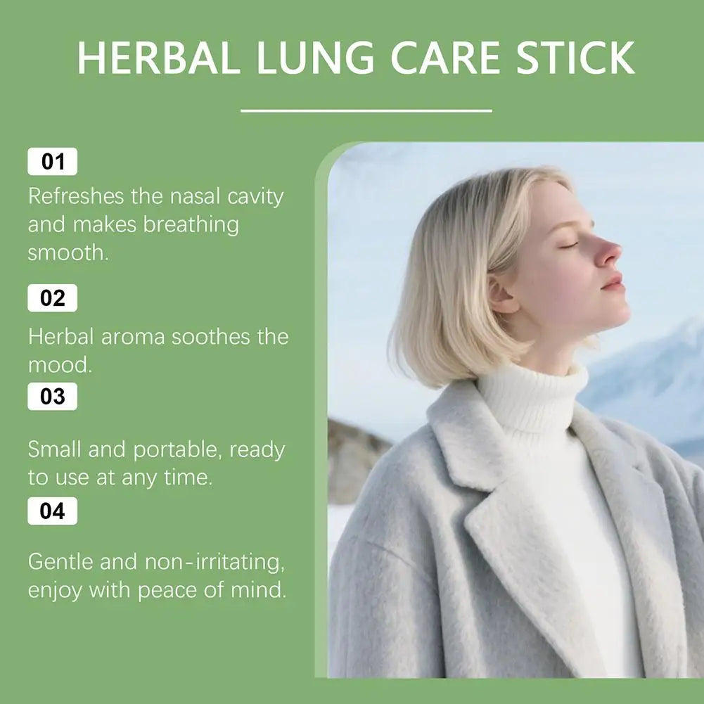 Herbal Diffuser Pen, Mullein Mints, Rosemary Extracts, Natural Lung Cleansing, Clear Breathing Improvement, 1Pcs